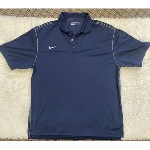 Nike golf Dri-fit Men's‎ Navy And White Sz XL #14